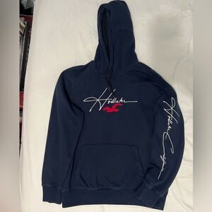 Hollister Dark Blue Graphic Hoodie